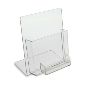 source one deluxe counter top clear acrylic greeting card display with gift card holder 5 inch wide