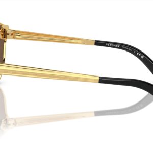 Versace Woman Sunglasses Gold Frame, Brown Mirror Bronze Lenses, 0MM