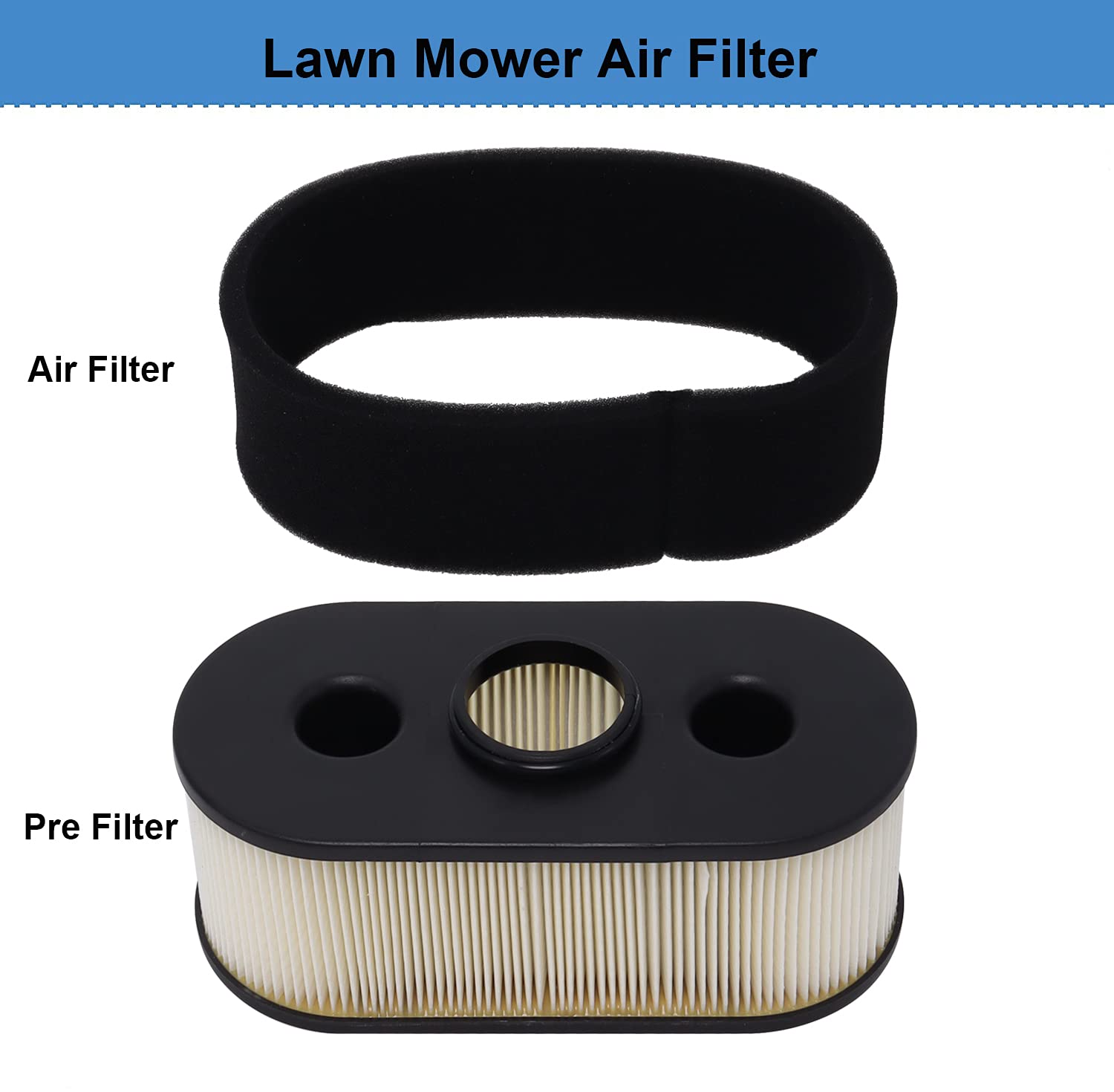 Podoy 11013-7031 Air Filter with Pre Filter for compatible with Kawasaki 11013-7026 FH580V FH381V FH430V Lawn Mower