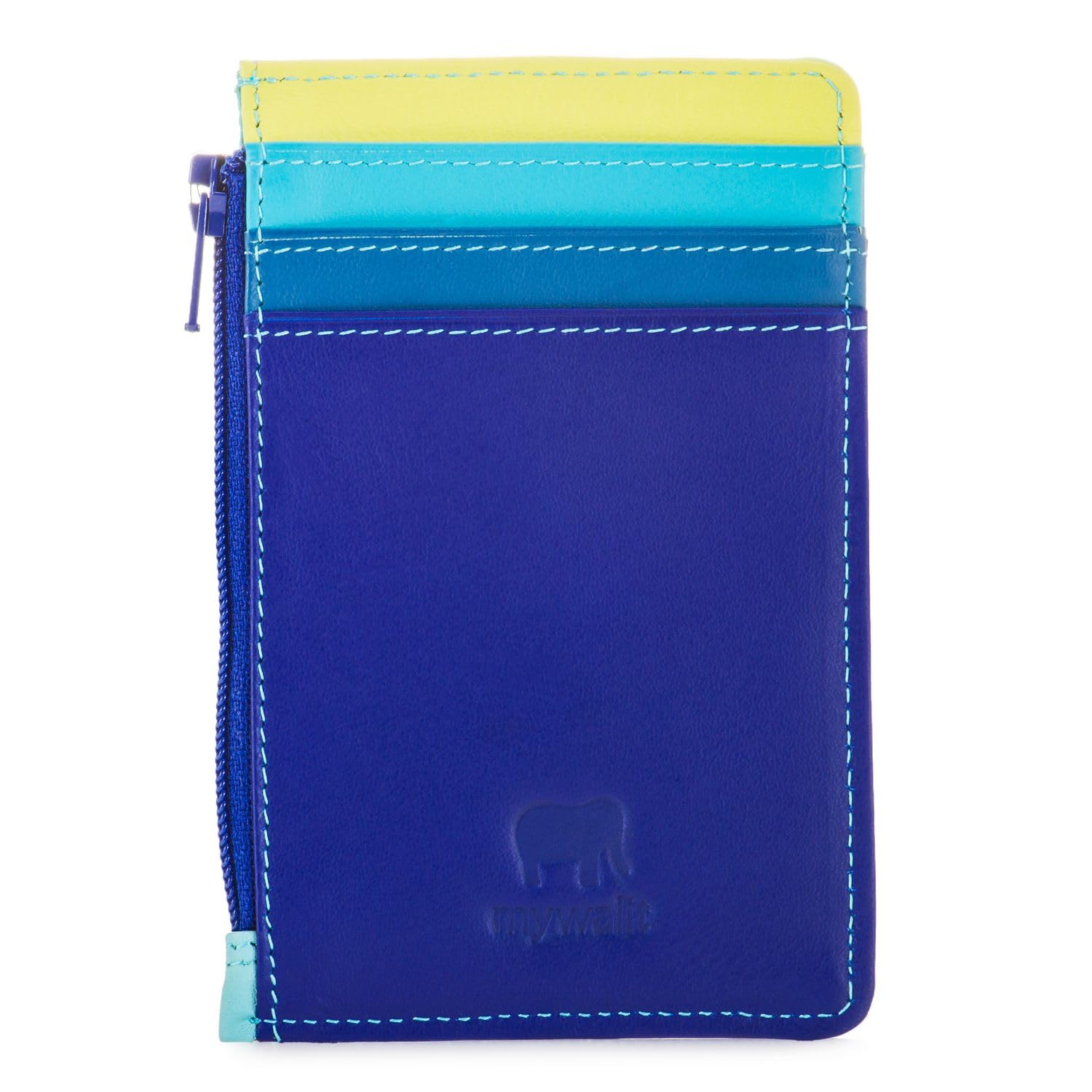 mywalit Multi-Color Leather Credit Card Holder & Coins Purse | 4 Cards & ID Slot