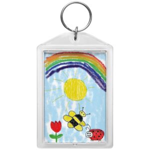 Snapins 2" x 2.875" Clear Acrylic Photo Keychains - Pack of 36