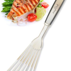 Fish Spatula – AdeptChef Stainless Steel, Slotted Turner – Thin-Edged Design Ideal For Turning & Flipping To Enhance Frying & Grilling – Sturdy Handle, Multi-Purpose – Buy Yours TODAY!