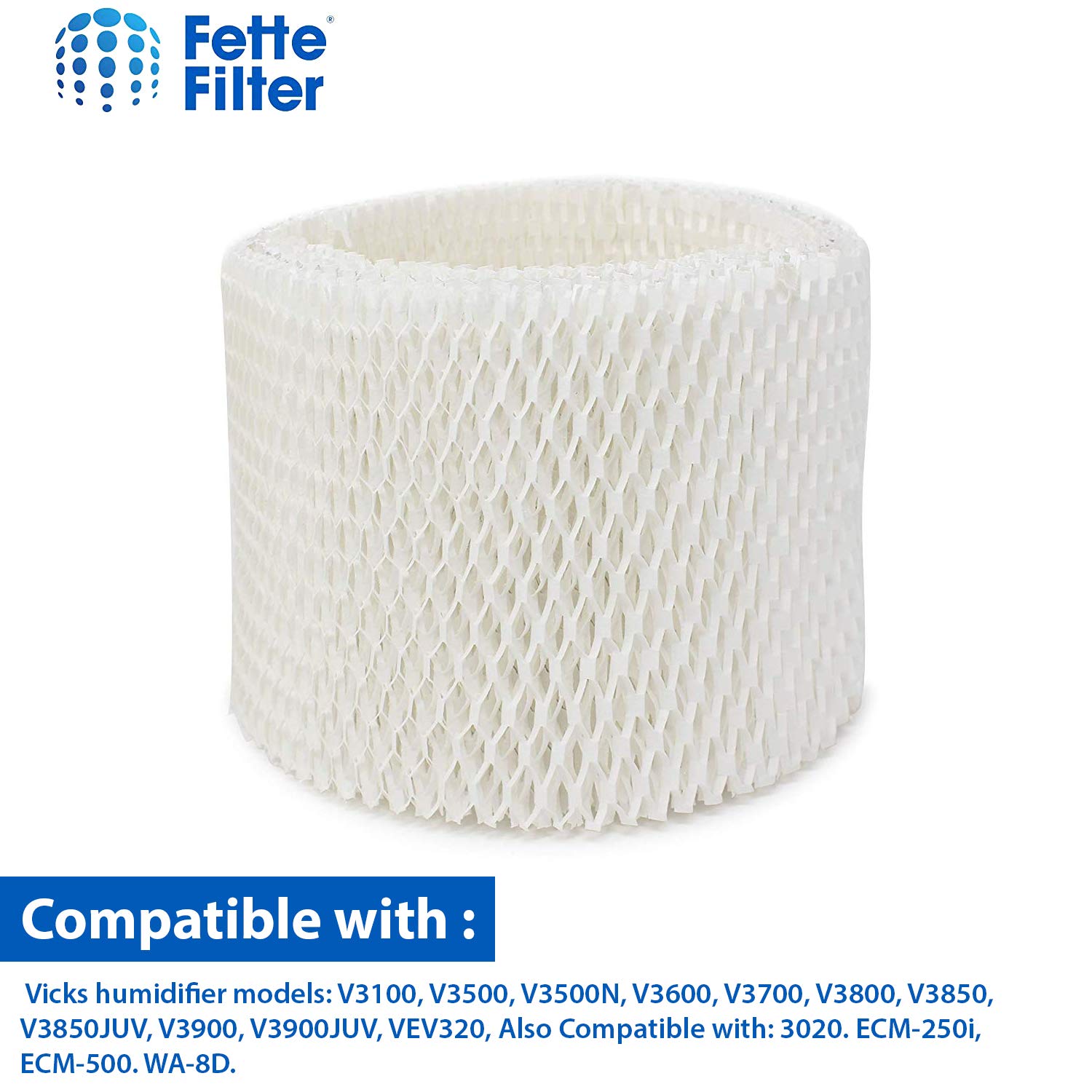 2-Pack Wick Filters Compatible with Kaz Vicks WF2 Vicks V3100 V3500N V3500 V3700 V3800 V3900 Kaz 3020 Sunbeam 1118 Series Honeywell HCM-350 HCM-630 HCM-300T Relion WA-8D Enviracaire ECM-500