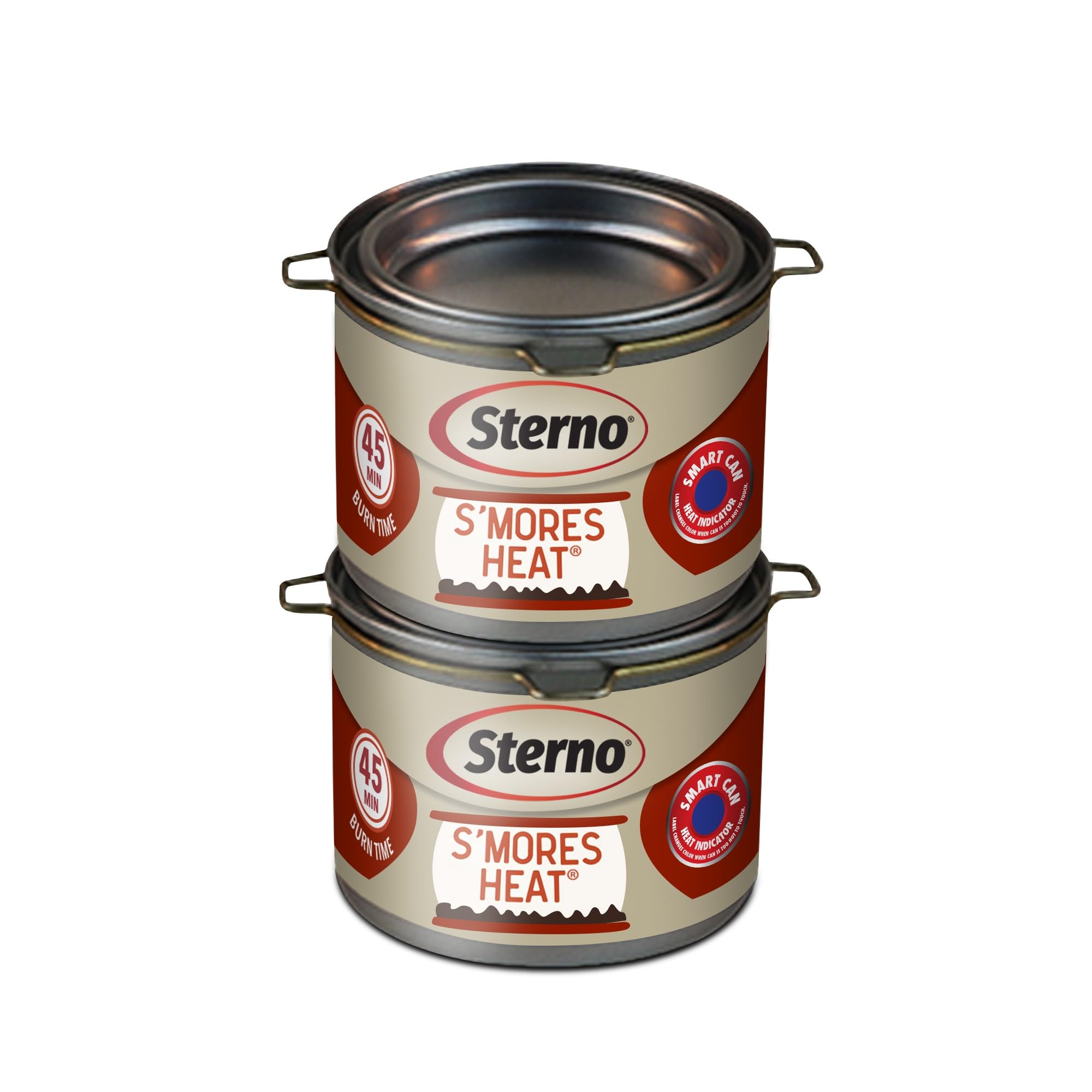 Sterno S'Mores Heat Fuel Cans, 2-Pack, Silver