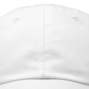 DALIX Womens Hat Lightweight 100% Cotton Cap in White