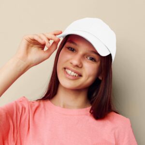 DALIX Womens Hat Lightweight 100% Cotton Cap in White