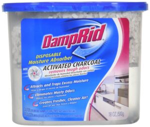 damprid moisture absorber with activated charcoal, 18oz (3 pack)