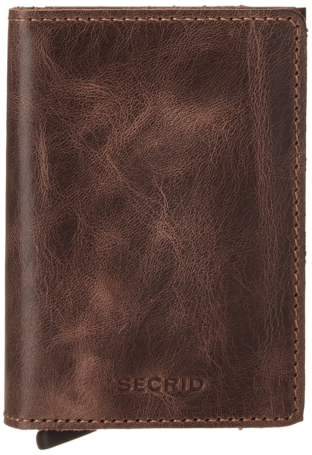 Secrid - Slim Wallet Genuine Vintage Leather RFID Safe Card Case for max 12 Cards (Chocolate) (Chocolate)