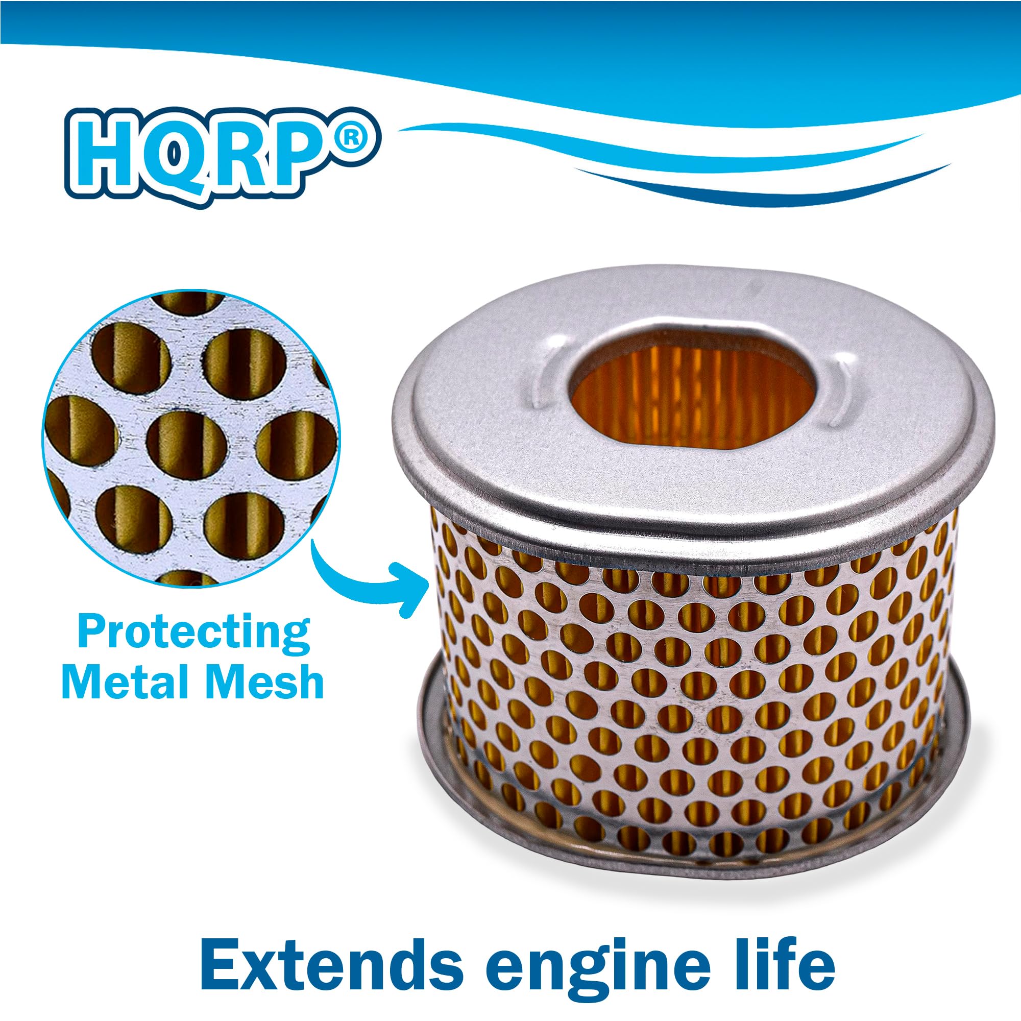 HQRP 2-Pack Filter Element Combo compatible with Honda EG3500 EG3500X EG3500XK1 EN3500 EZ3500 Generator, FR800 Rottotiller