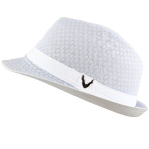 the hat depot light weight classic soft cool mesh crushable fedora hat (l/xl, white)