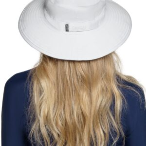 Coolibar UPF 50+ Women's Brittany Beach Hat - Sun Protective (One Size- White)