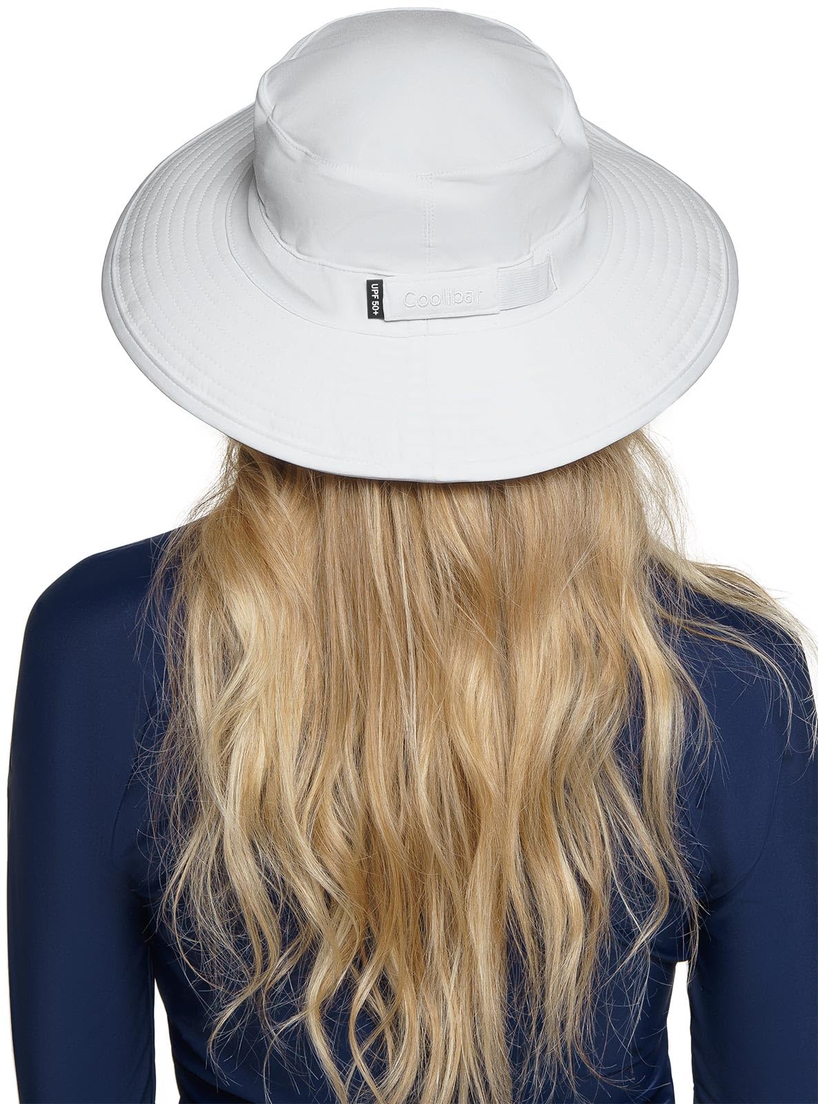 Coolibar UPF 50+ Women's Brittany Beach Hat - Sun Protective (One Size- White)