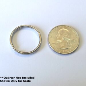 Bulk 100 Pack - 1" Key Rings - Heat Treated Heavy Duty & Durable Premium Split Ring Keychains by Specialist ID