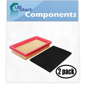 upstart components 2-pack replacement for ariens 21543500 air filter and pre cleaner - compatible with ariens 1408301-s1 filter & pre-filter