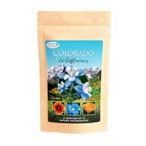 colorado wildflower seed mix, covers 325 sq ft, 14 flower varieties, over 53,000 seeds - created by nature