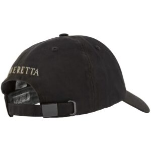 Beretta Men's Waxed Cotton Hunting Outdoor Casual Hat with Beretta Trident logo, Olive Green, One Size