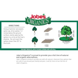 Jobe’s Organics Slow Release Evergreen Fertilizer Spikes, Easy Plant Care for Cypress, Arborvitae, Pine, Cedar, Boxwood, and Many More Acid Loving Trees and Shrubs, 8 Count