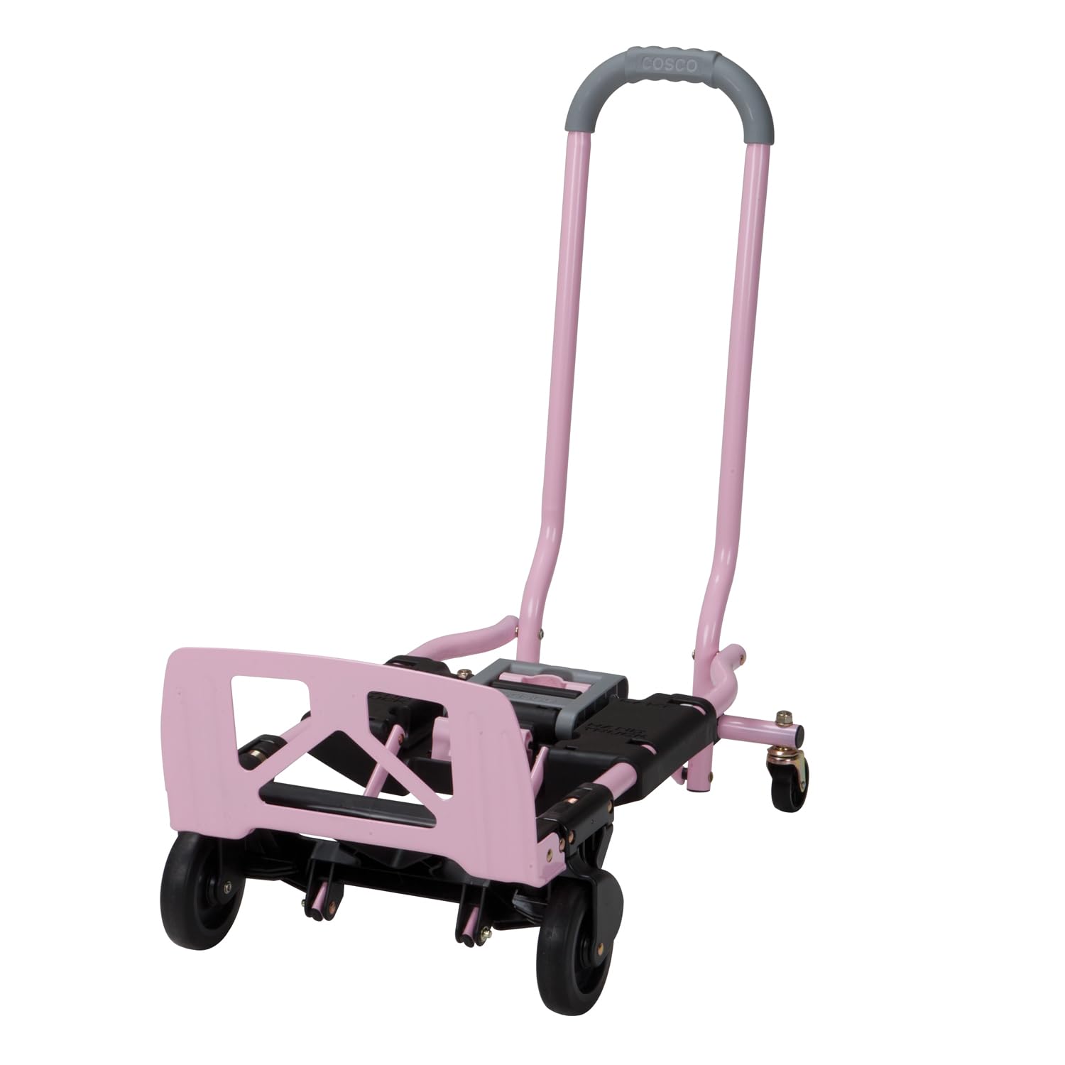 COSCO Shifter Multi-Position Folding Hand Truck and Cart, 300 lb. Weight Capacity, Pink