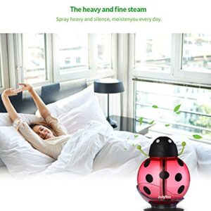 Julyfox Portable Cool Mist Humidifier 260ml Aroma Essential USB Powered Beatles Unique Outlook(Red)