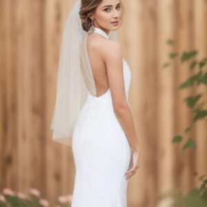 SAMKY 1T 1 Tier Plain Cut Edge Bridal Wedding Veil - Light Ivory Elbow Length 30" V555