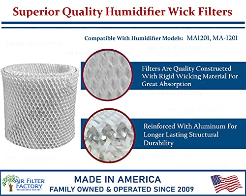 Air Filter Factory Replacement For Essick Air MA1201, MA-1201 Humidifier Wick Filter