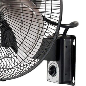 Active Air Heavy Duty Wall Mount Fan, 16", Black