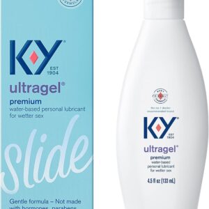 K-Y Ultragel Lube, Personal Lubricant, New Water-Based Formula, Safe for Anal Sex, Safe to Use with Latex Condoms, for Men, Women and Couples, Body Friendly 4.5 FL OZ (Pack of 6)