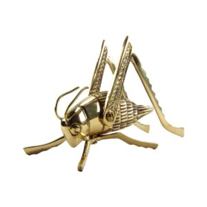 solid brass lucky cricket rustic fireplace hearth mantle decor