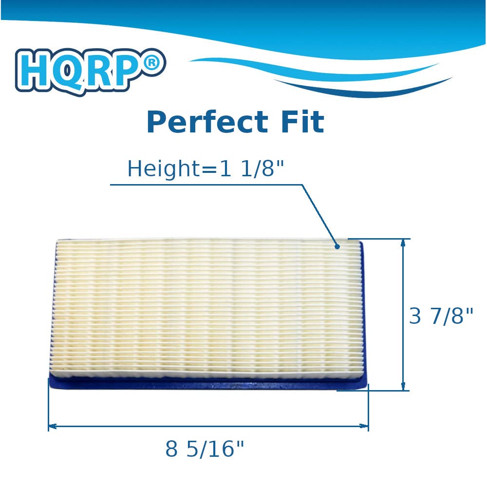 HQRP Flat Filter Cartridge (2-Pack) compatible with Briggs&Stratton 710266 Replacement fits 9-15 HP Single Cylinder Vanguard Engines