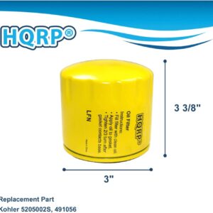 HQRP Oil Filter compatible with KOHLER 14, 16, 18, and 20 HP Magnum Series Lawnmower Engines M18-M20, 52 050 02-S Replacement