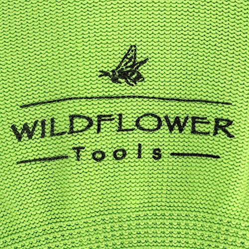 WILDFLOWER Tools Gardening Gloves for Women and Men - Nitrile Coating for Protection (Small, Purple Pair/Green Pair with White Cuff Hem)