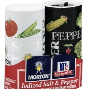 Morton's 4 oz. Salt and Mccormick 1.25 oz. Pepper Shakers 2 Bundles