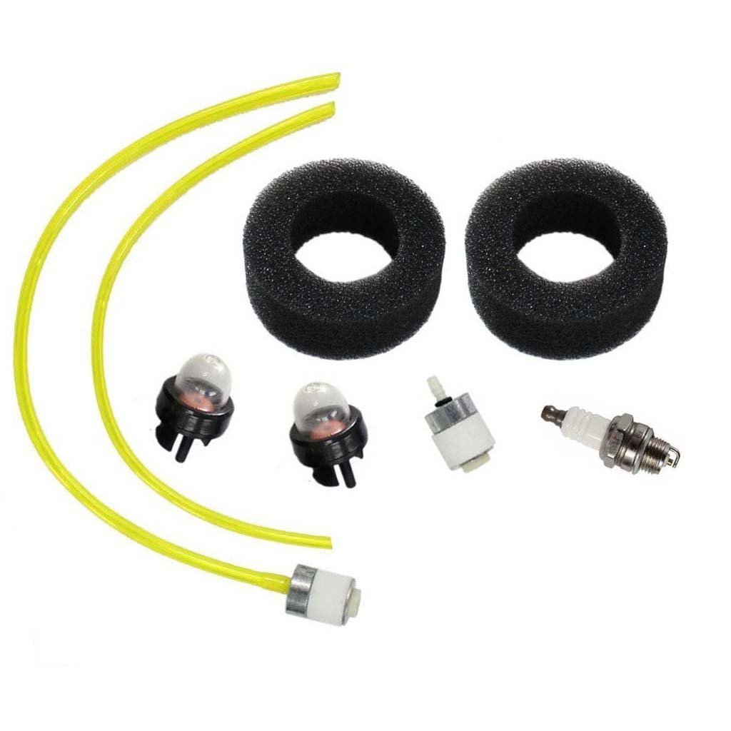 HURI Air Filter Fuel Line Fuel Filter for Bolens BL100 BL150 BL250 Trimmer BL410 Tiiler Cultivator Yard Man Yard Machines YM70SS 2800m Y28 Y725 YM1000 YM1500 YM320BV YM400 120R 121R Trimmer