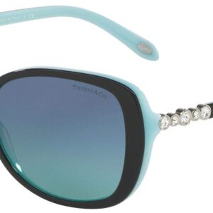 Tiffany & Co. TF 4121B - 80559S Sunglasses Black Frame, Blue Lenses, 55MM