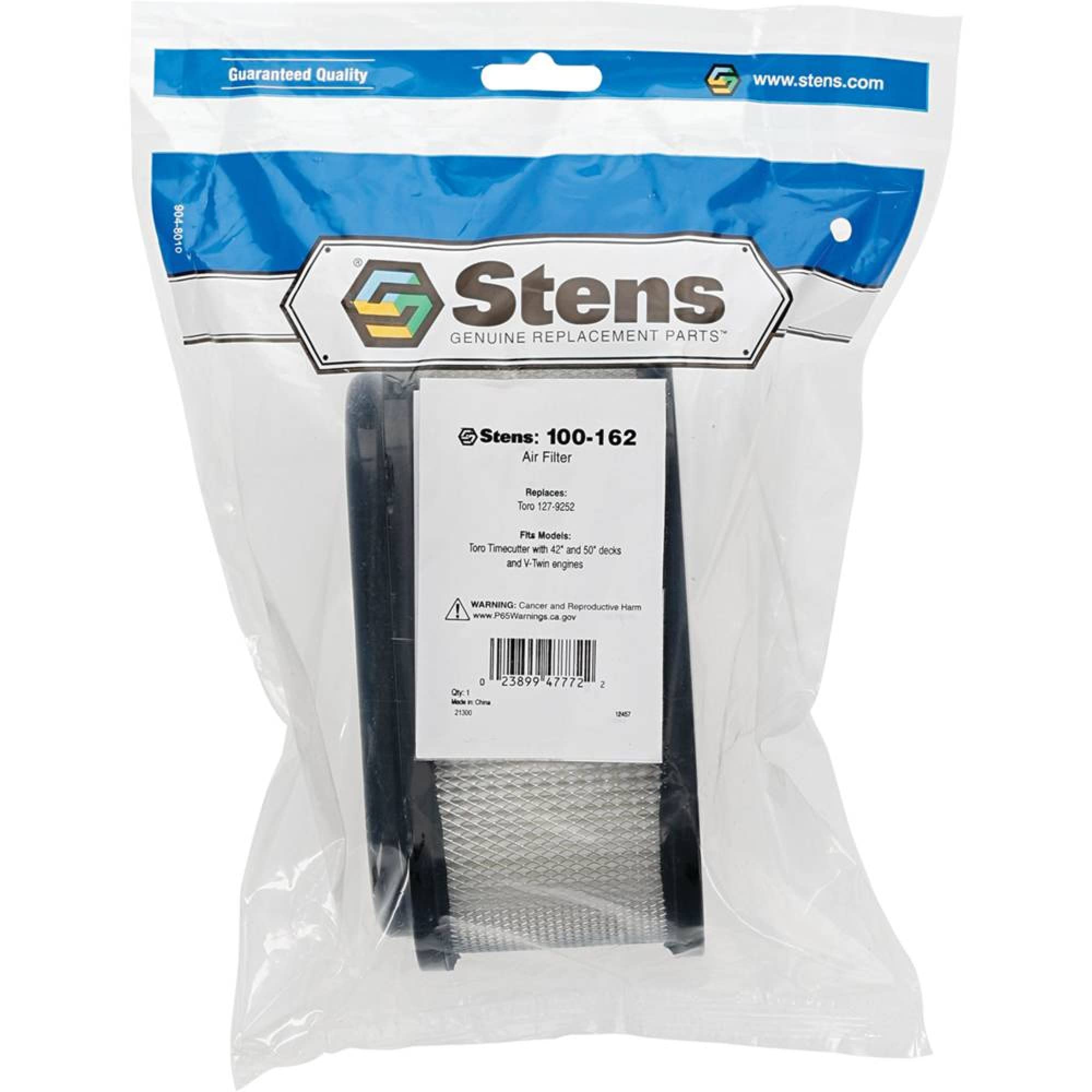 Stens Air Filter 100-162 for Toro 136-7806