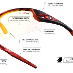 Tifosi Crit Sunglasses, Crystal Black with Light Night Fototec lenses