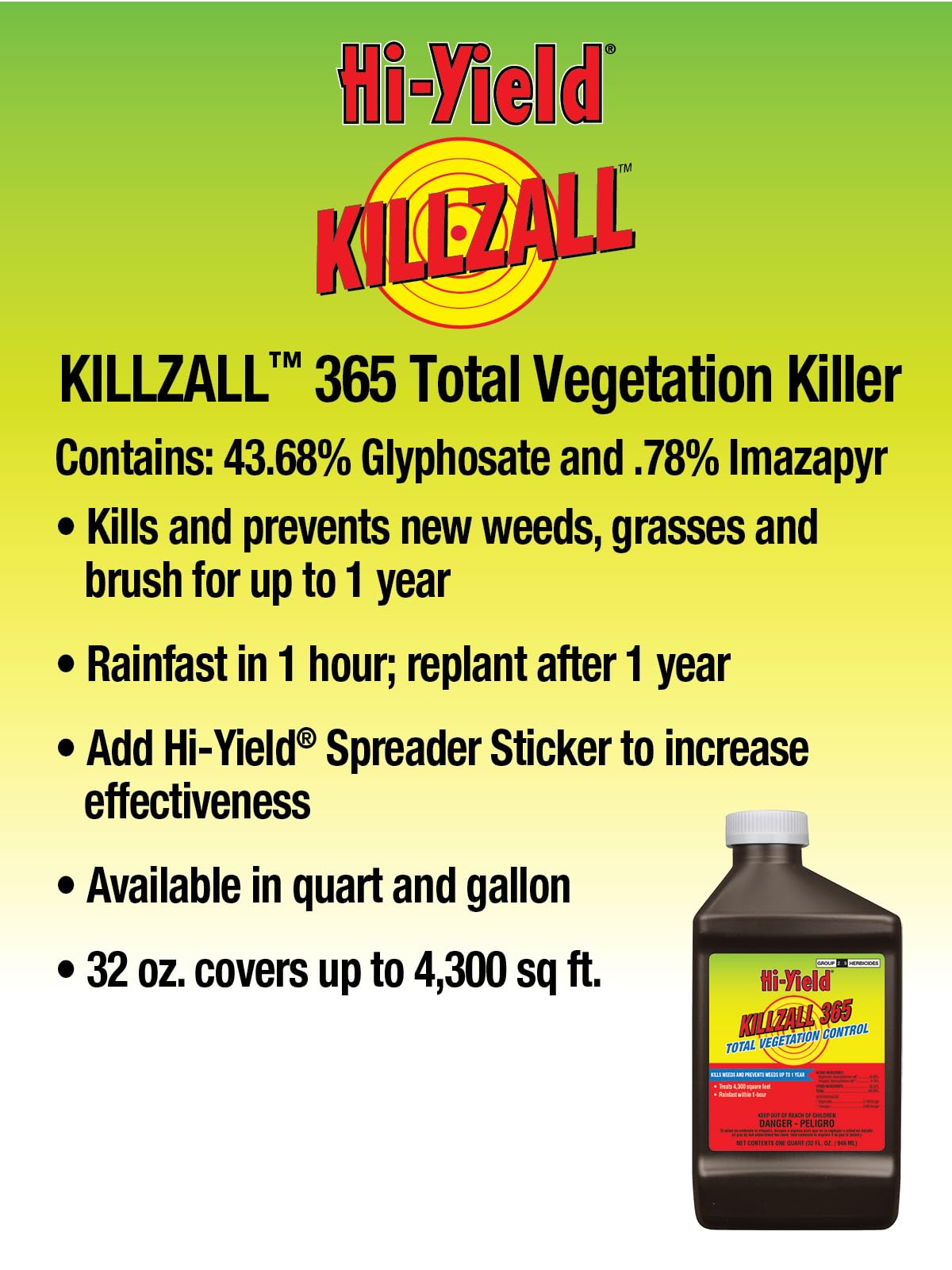 Hi-Yield (32170) Killzall 365 (32 oz)