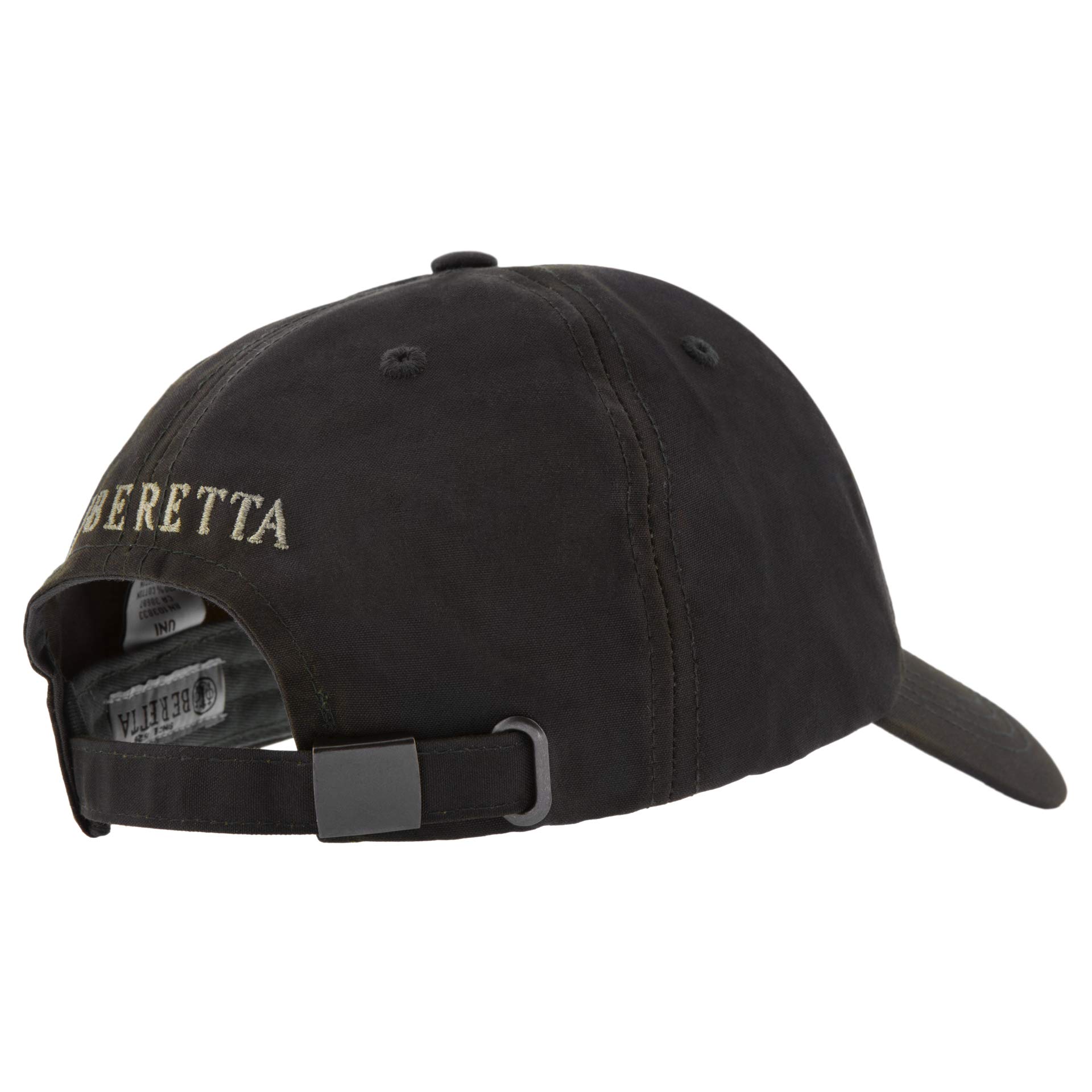 Beretta Men's Waxed Cotton Hunting Outdoor Casual Hat with Beretta Trident logo, Olive Green, One Size