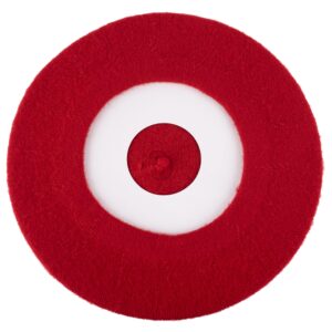 Hat To Socks Wool Blend French Beret for Men and Women in Plain Colours (Red)