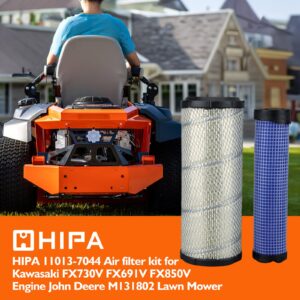 Hipa Inner & Outer Air Filter for Kawasaki 11013-7045 11013-7044 25 083 01-S 25 083 04-S 841497 821136 AF25552 AF25551 P821575 P822858 M131802