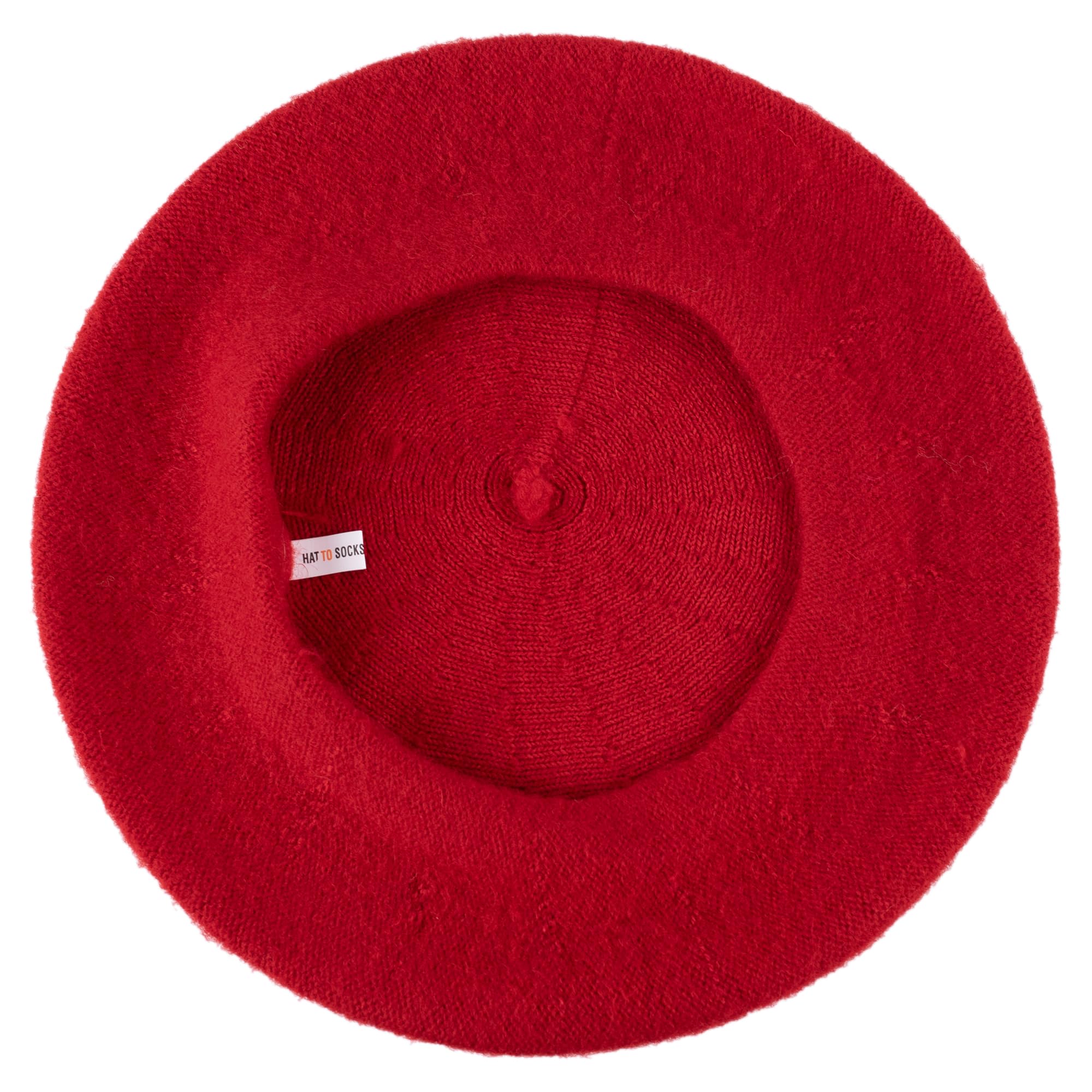 Hat To Socks Wool Blend French Beret for Men and Women in Plain Colours (Red)