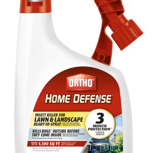 Ortho Home Defense Insect Killer for Lawn & Landscape Ready-To-Spray - Treats up to 5,300 sq. ft., Kills Ants, Ticks, Mosquitoes, Fleas & Spiders, Starts Killing Within Minutes, 32 oz.