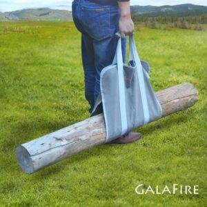 GALAFIRE Wood Carrier for Firewood with Handles, Foldable 16oz Canvas Firewood Sling Bag, Premium Quality Heavy Log Tote Firewood Tote