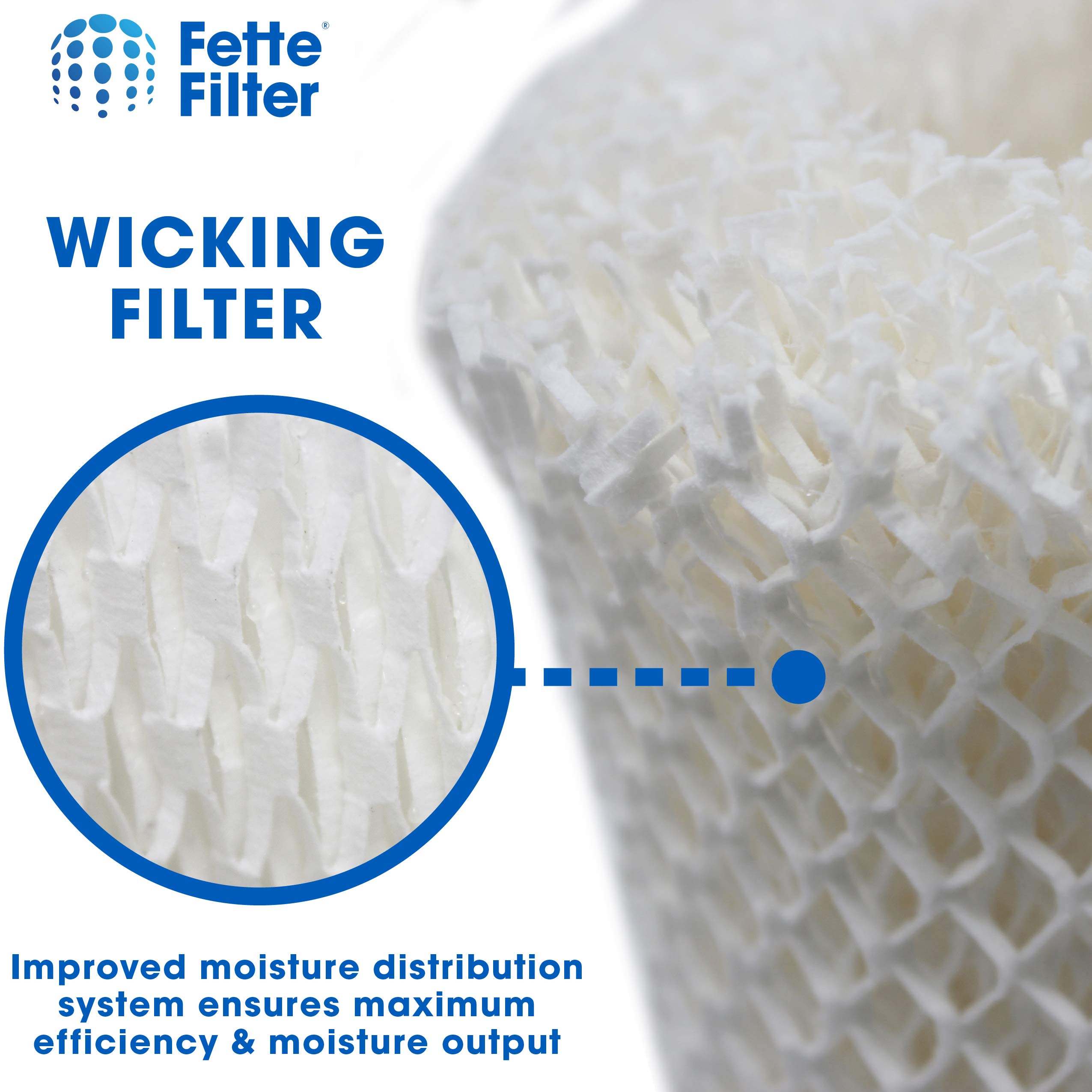 Fette Filter - Premium Material Humidifier Wicking Filters Compatible with Honeywell HC-14 Replacement Humidifier Filter E HC-14V1, HC-14, HC-14N. (Pack of 2)