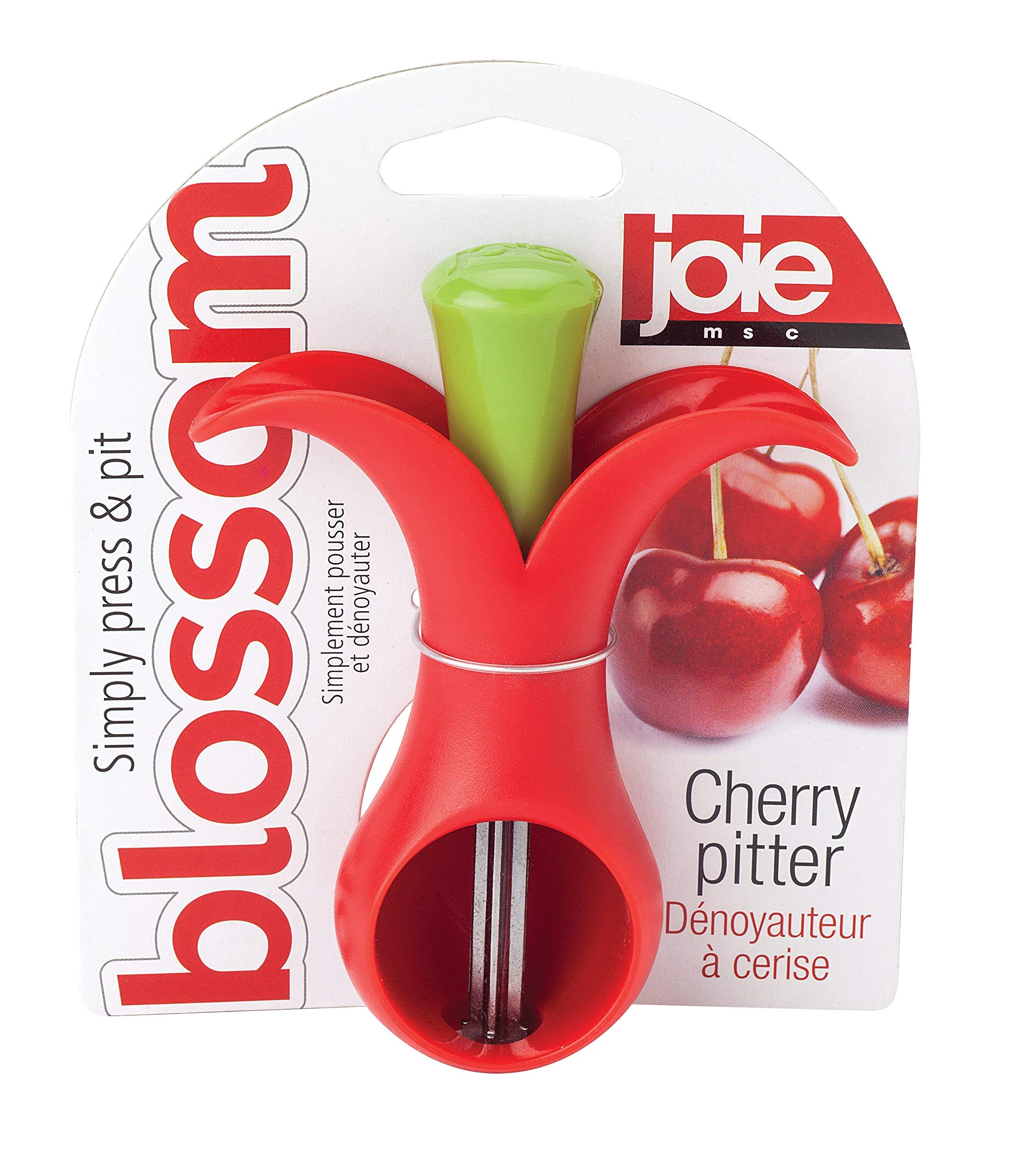 Joie Blossom Cherry Pitter, Red and Green, 1 Count