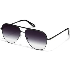 Quay - Sunglasses for Men & Women, Aviator Lenses with UV Protection, Oversized Sunglasses (High Key Extra Large, Black)