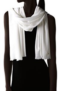 Calvin Klein Women's Pashmina Scarf, eggshell solid, One Size