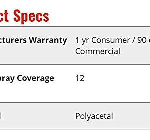 Fimco 7771885 (OEM# 5275122) Wet Boom Polyacetal Left/Right End Nozzle Assembly, 13' Coverage, 1/2" Hose Inlet, Built-In Shut-Off Valves, Built-In Swivel, 3-5/8" x 6-5/8"