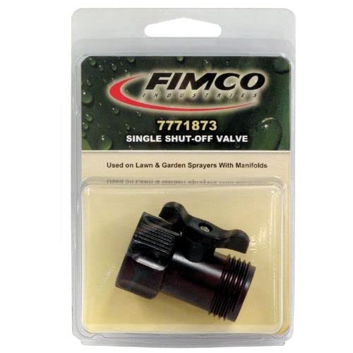 Fimco 7771873 (OEM No. 5143419) Single Shut-Off Valve for Lawn & Garden Sprayers with Manifolds, 3/4" Orifice Size, Black Nylon