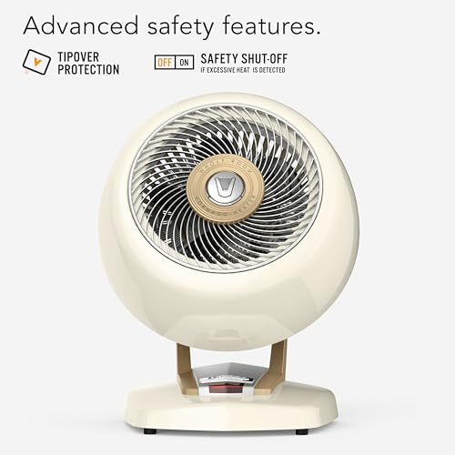 Vornado VHEAT Vintage Metal Heater, Vintage White, Whole Room